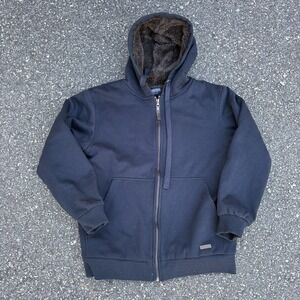 Smith's Workwear Sherpa Lined Zip Hoodie Black Mens Medium Heavyweight